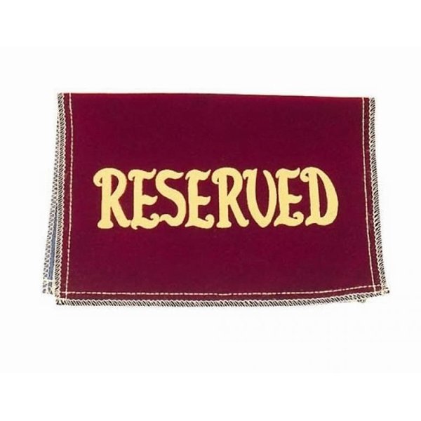 Afs Velvet Reserved Seat Signs - Reserved Pallbearer (Pack of 10) 5711113